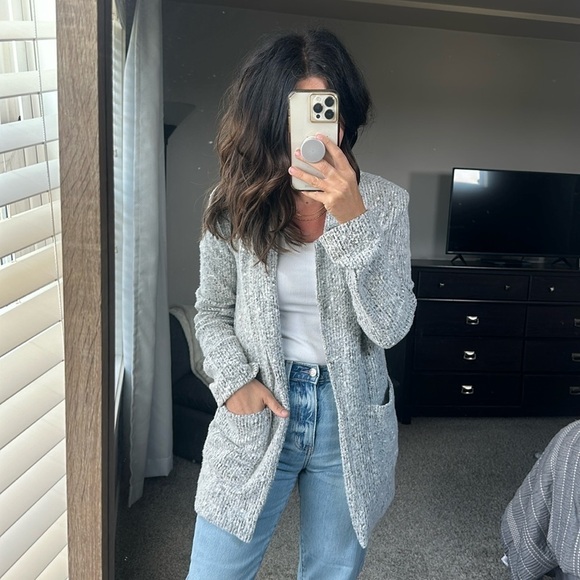 Super soft brushed blazer cardigan - Picture 1 of 4